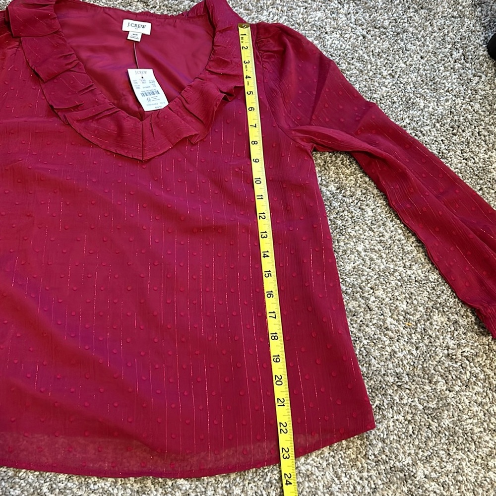 JCrew Factory Clipdot Top with Sparkle Thread NWT - Picture 10 of 10